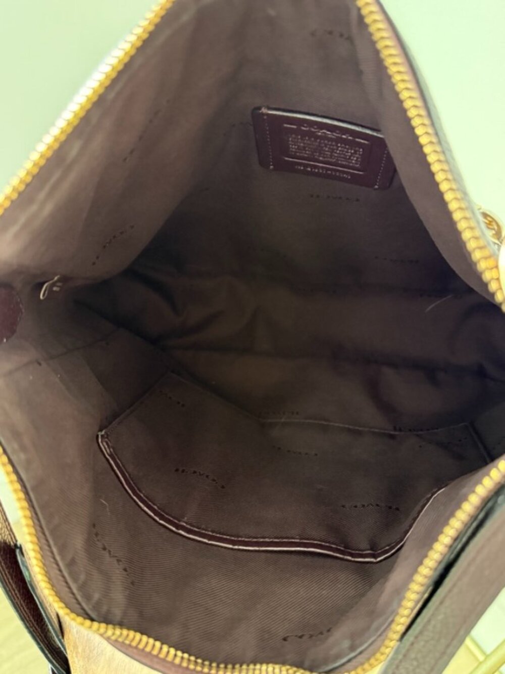 COACH Chaise Crossbody Bag Polished Pebble Leather Oxblood Deep Red Wine Gold - Picture 7 of 13